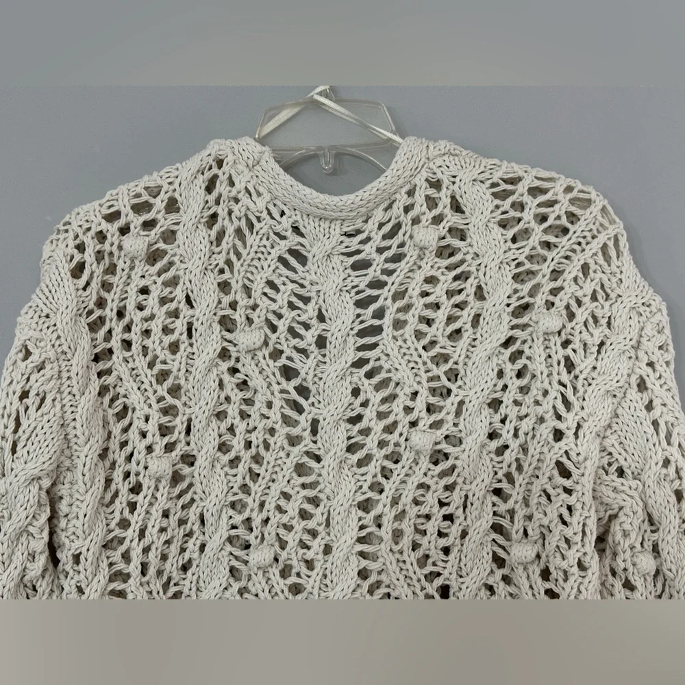 Zara: Women’s Crochet Button Up Sweater- Size Medium - Picture 10 of 10